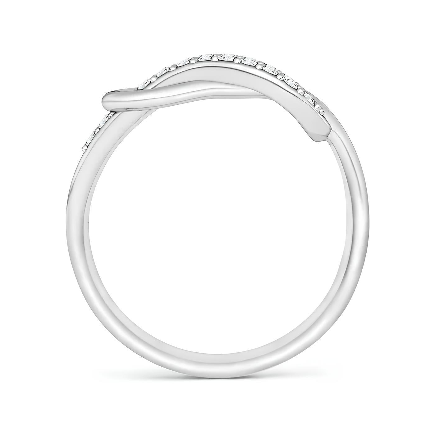 Delicate Infinity Love Knot Ring – Lab-Created Diamonds 14K Solid Gold| Women's Half Eternity Wedding Band